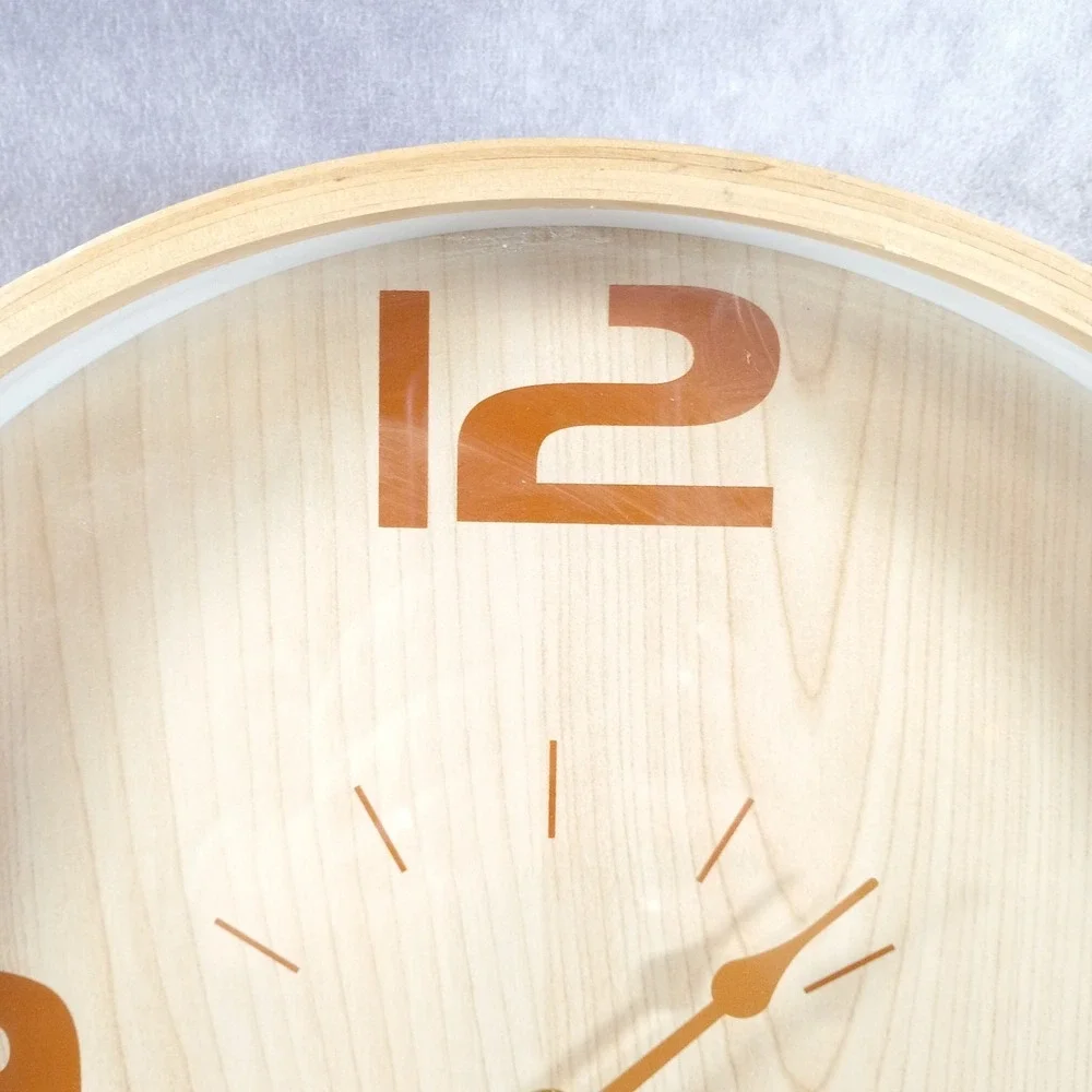 Minimalist Wooden Wall Clock – 12 3/8